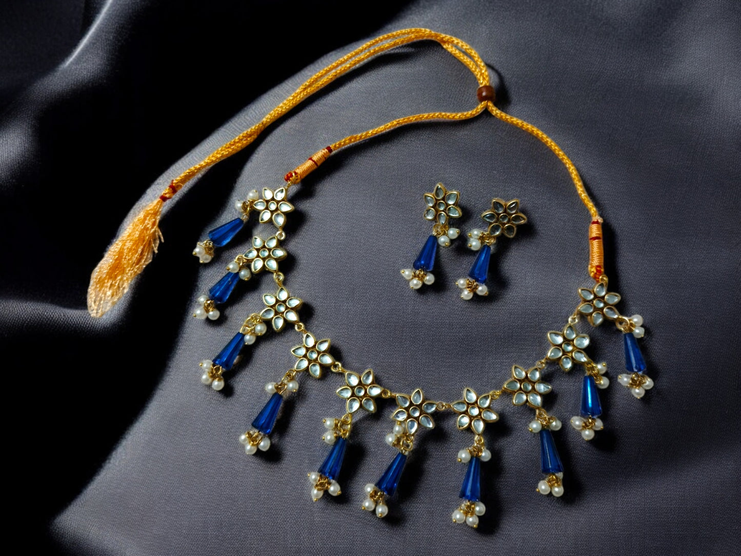 Kundan Jewelry Set - Necklace & Earrings