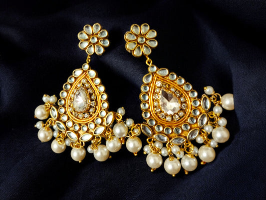 Kundan Earrings - Beaded